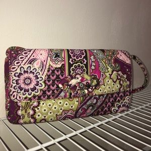 VERA BRADLEY pink / green / purple pattern purse